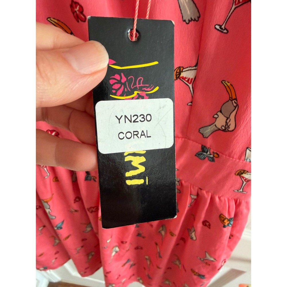 Yumi Coral Printed Dress NWT | Size US 2/4 | Sleeveless Fit & Flare - Picture 8 of 8